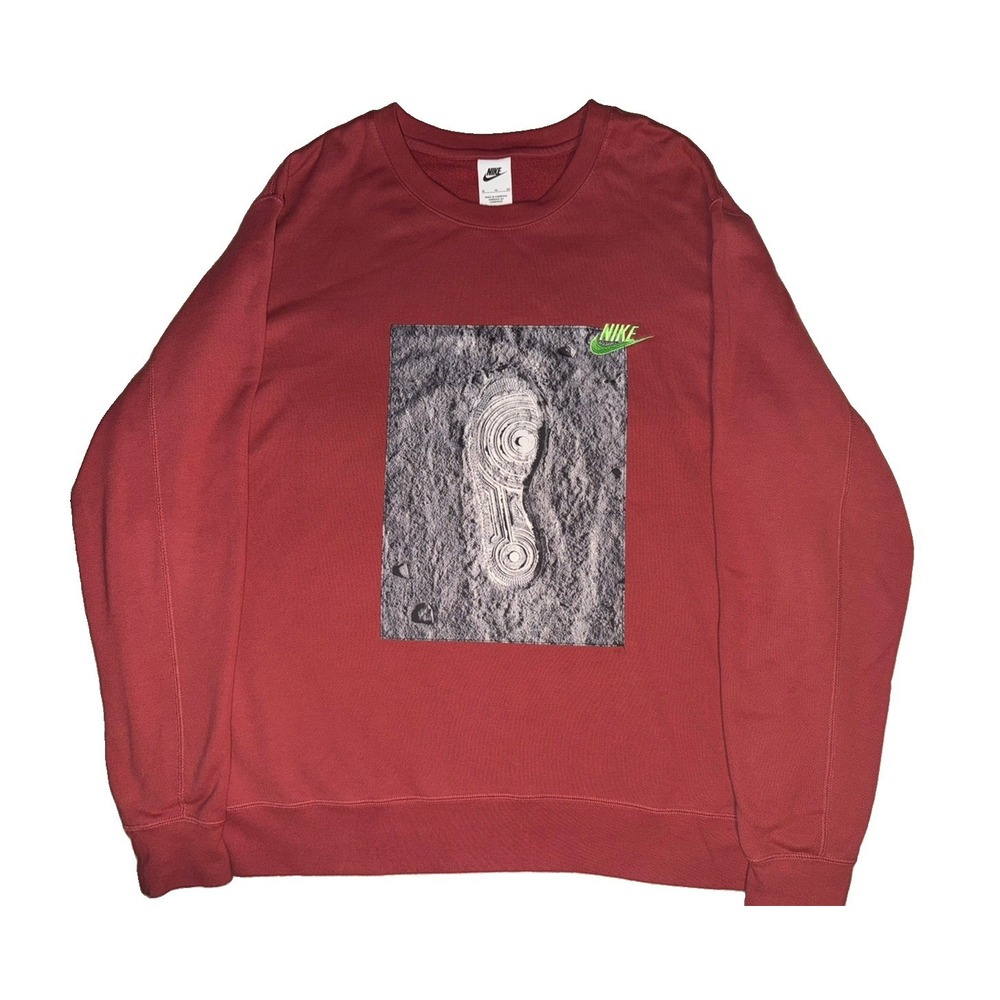 Nike Zero Gravity Sweatshirt Mens XL Cedar Red Green AF1 Graphic DD6059-646